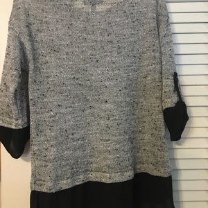 Women’s mixed media top